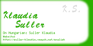 klaudia suller business card